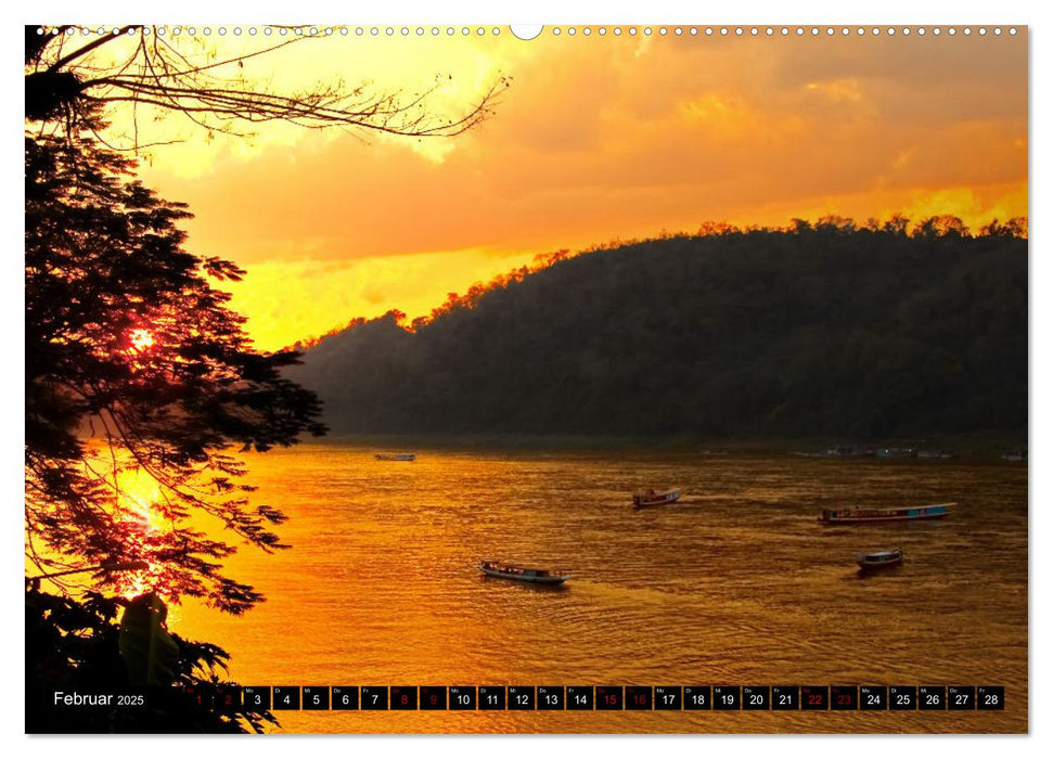 Traumhafte Sonnenuntergänge in Thailand, Laos und Kambodscha (CALVENDO Premium Wandkalender 2025)