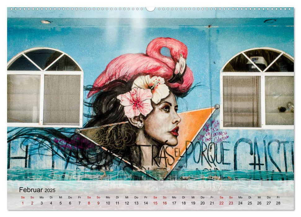 Street Art - Holbox, Mexico (CALVENDO Premium Wandkalender 2025)