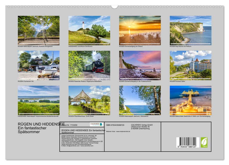 RÜGEN UND HIDDENSEE Ein fantastischer Spätsommer (CALVENDO Premium Wandkalender 2025)