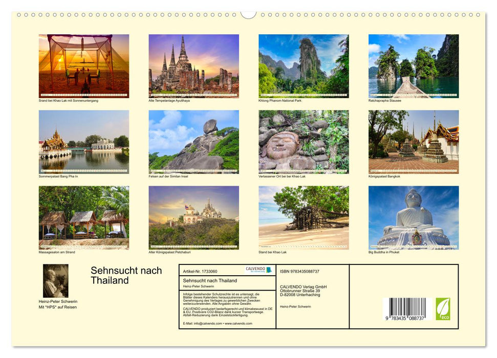 Sehnsucht nach Thailand (CALVENDO Wandkalender 2025)