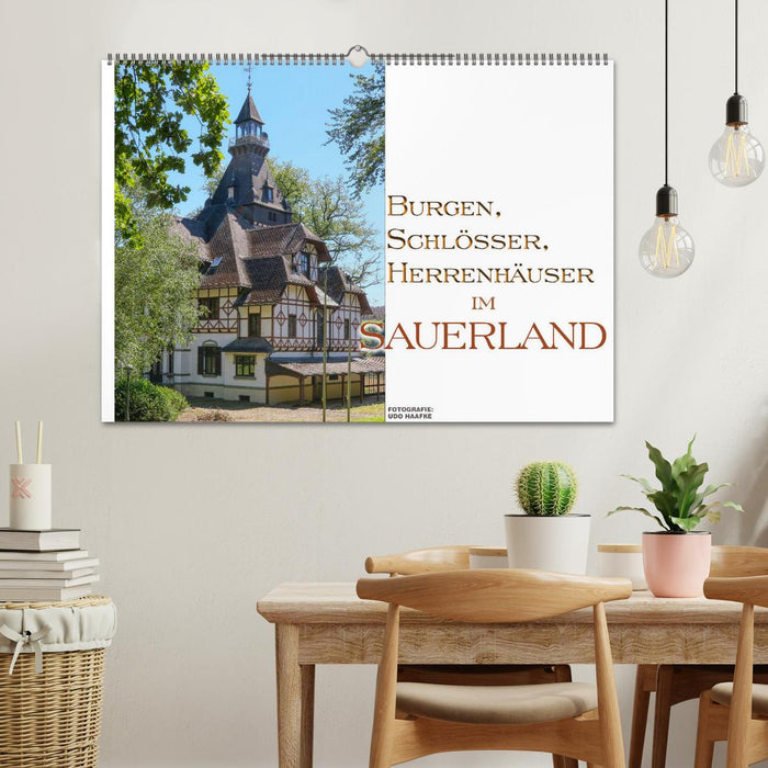 Burgen, Schlösser, Herrenhäuer im Sauerland (CALVENDO Wandkalender 2025)