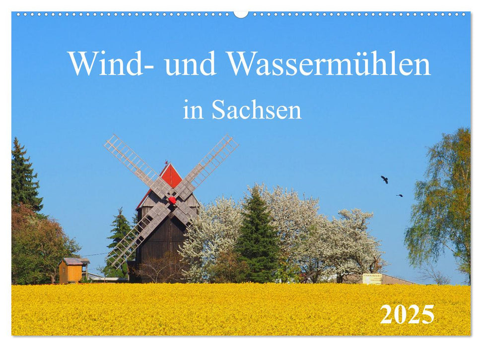 Wind- und Wassermühlen in Sachsen (CALVENDO Wandkalender 2025)