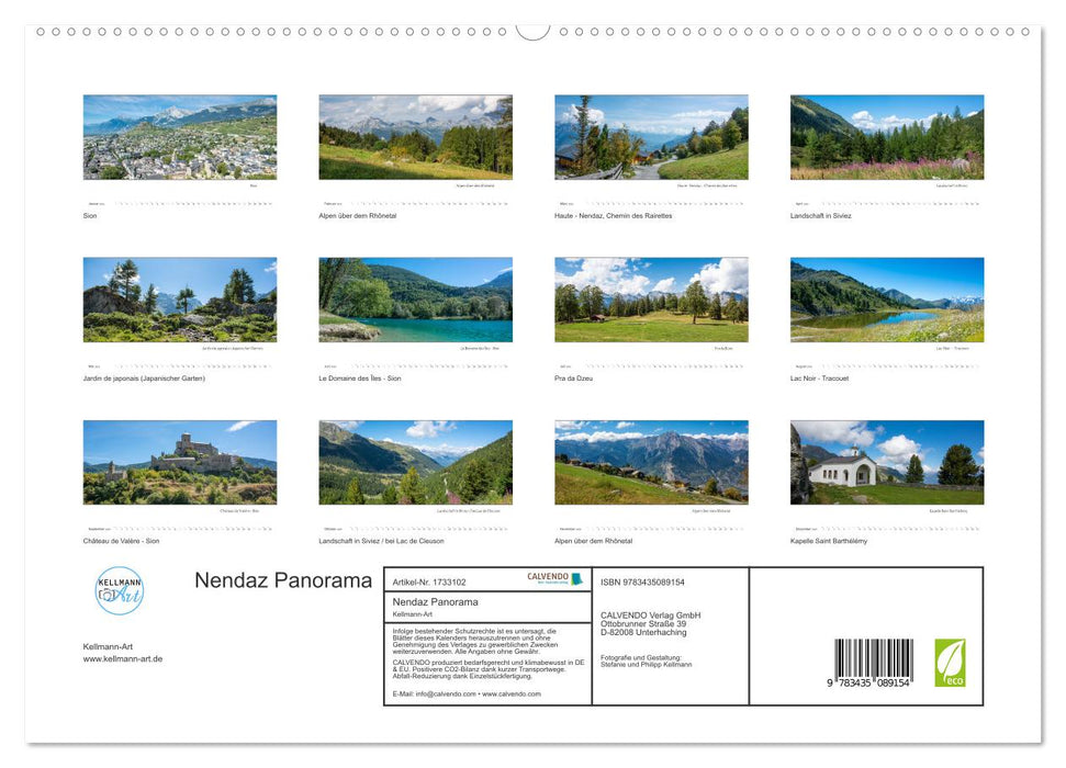 Nendaz Panorama (CALVENDO Premium Wandkalender 2025)