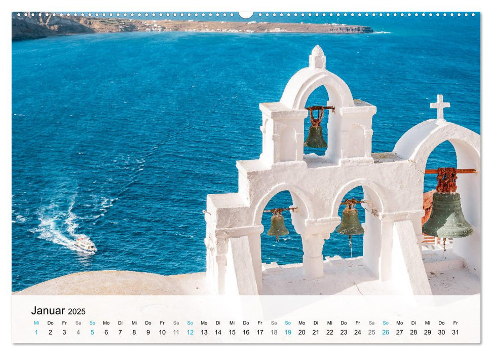 Oia Santorini - Bilderbuch-Dorf von Griechenland (CALVENDO Premium Wandkalender 2025)