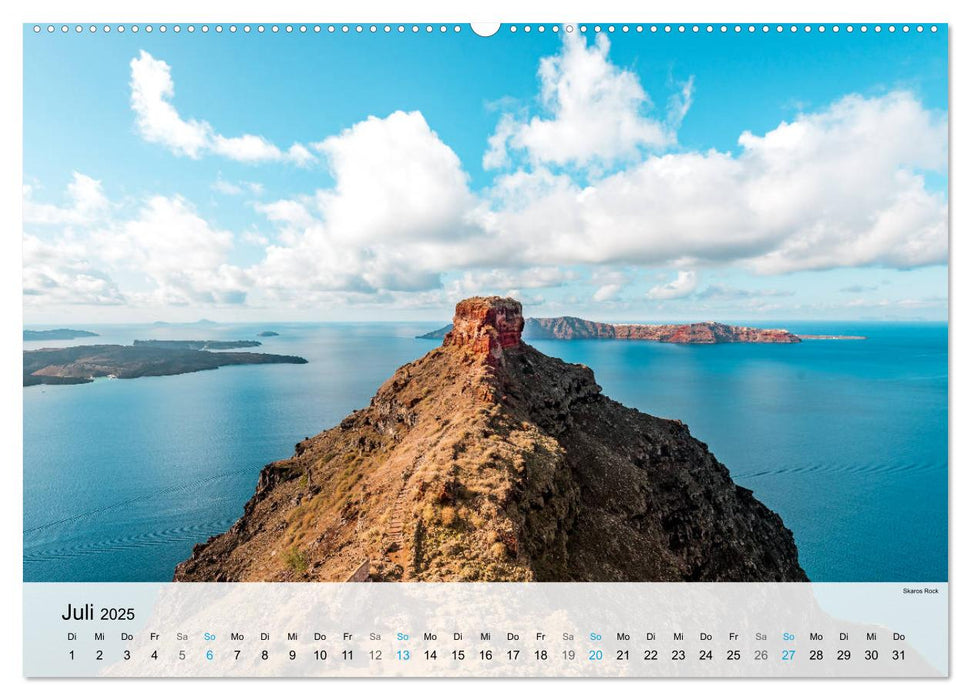 Insel Santorini - Inselschönheit der Kykladen (CALVENDO Premium Wandkalender 2025)