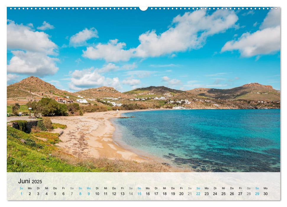 Insel Mykonos - Bilderbuch-Insel der Kykladen (CALVENDO Premium Wandkalender 2025)