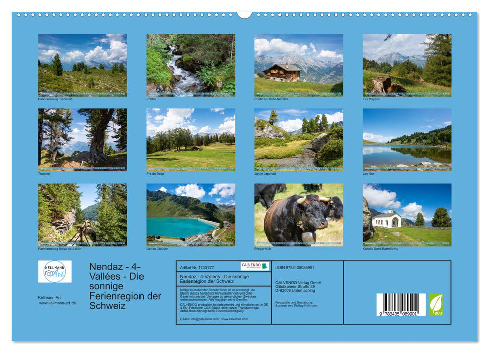 Nendaz - 4-Vallées - Die sonnige Ferienregion der Schweiz (CALVENDO Premium Wandkalender 2025)