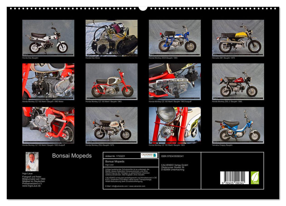 Bonsai Mopeds (CALVENDO Premium Wandkalender 2025)