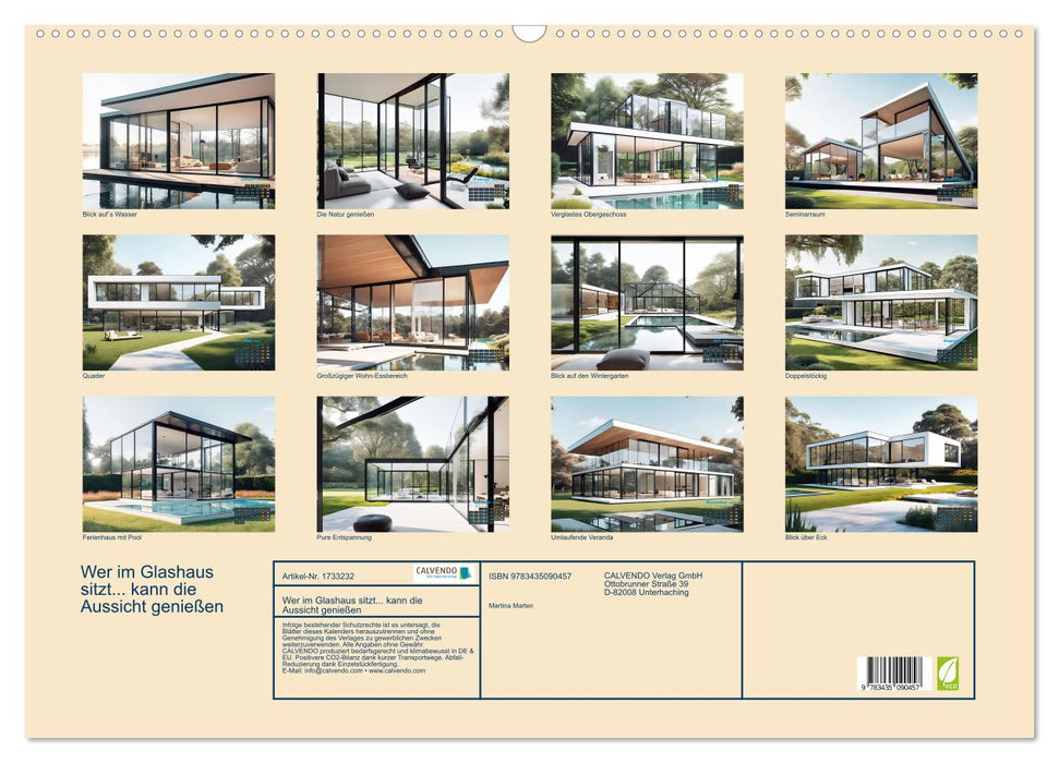 Wer im Glashaus sitzt... kann die Aussicht genießen (CALVENDO Wandkalender 2025)