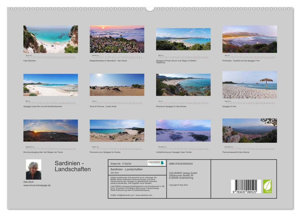 Sardinien - Landschaften (CALVENDO Premium Wandkalender 2025)