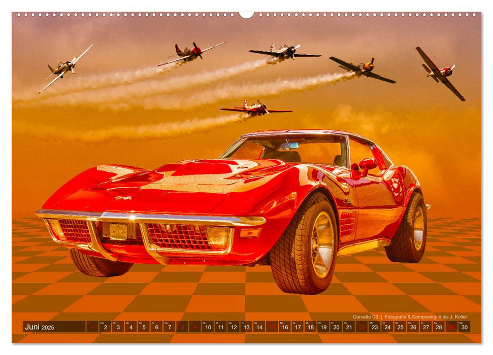 Corvette Photocomposing (CALVENDO Premium Wandkalender 2025)