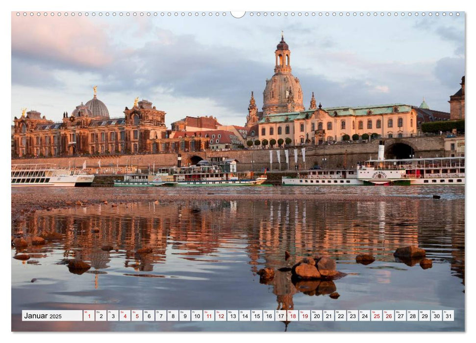 Von Dresden bis Hamburg - die Elbe. (CALVENDO Premium Wandkalender 2025)