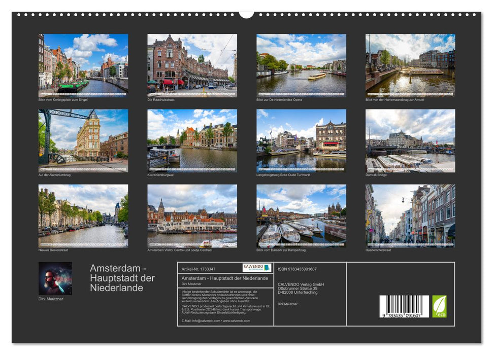 Amsterdam - Hauptstadt der Niederlande (CALVENDO Premium Wandkalender 2025)