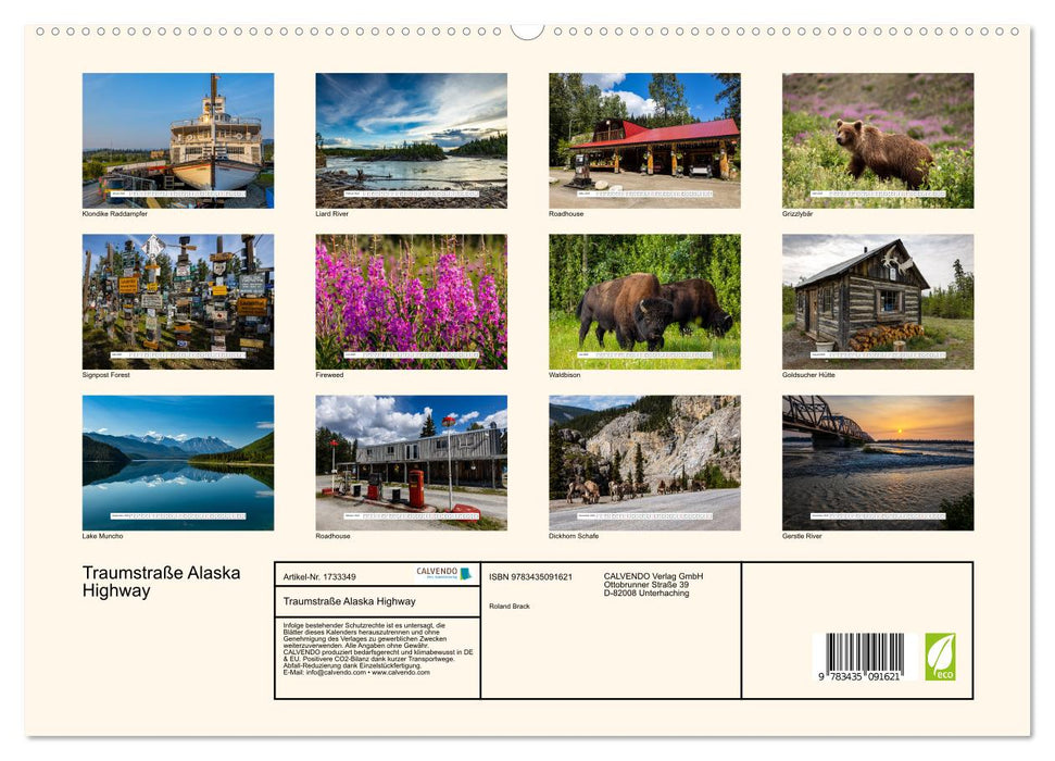 Traumstraße Alaska Highway (CALVENDO Wandkalender 2025)