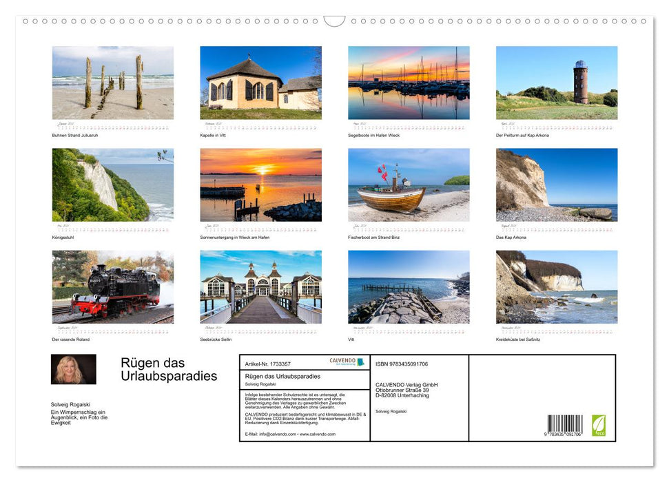 Rügen das Urlaubsparadies (CALVENDO Wandkalender 2025)