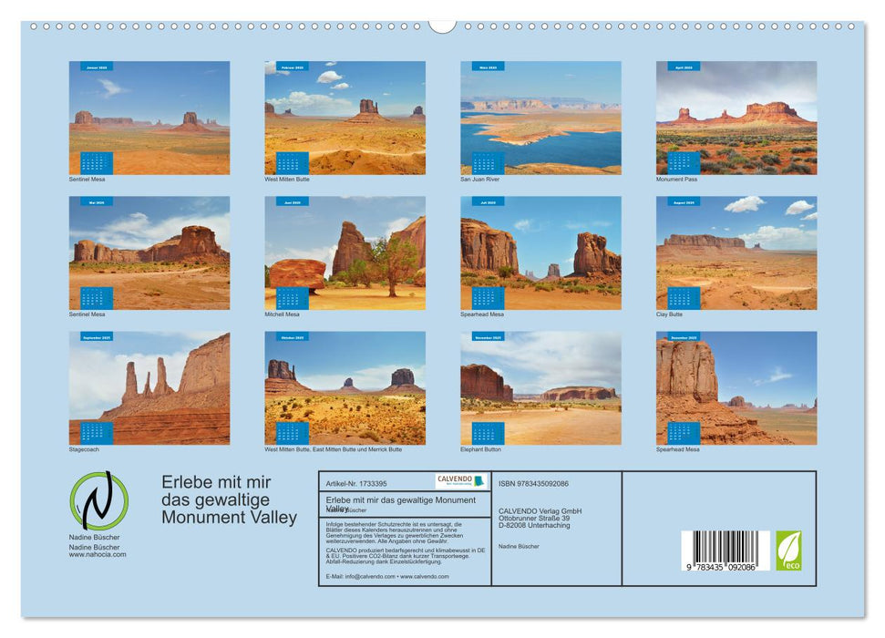 Erlebe mit mir das gewaltige Monument Valley (CALVENDO Premium Wandkalender 2025)