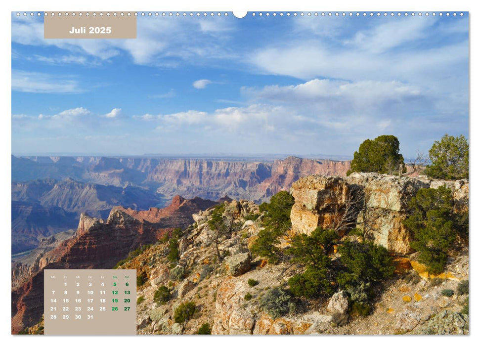 Erlebe mit mir die Schluchten des Grand Canyon (CALVENDO Premium Wandkalender 2025)