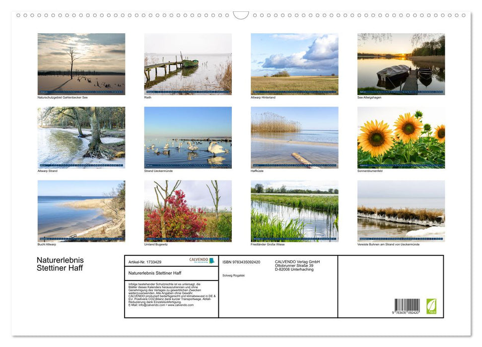 Naturerlebnis Stettiner Haff (CALVENDO Wandkalender 2025)