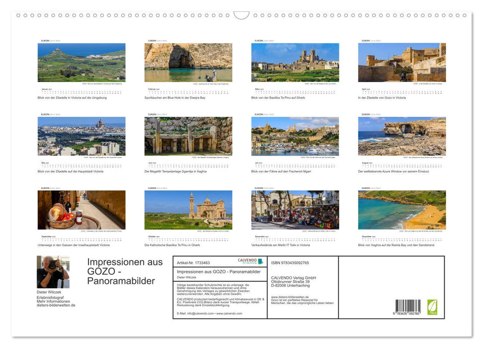 Impressionen aus GOZO - Panoramabilder (CALVENDO Wandkalender 2025)