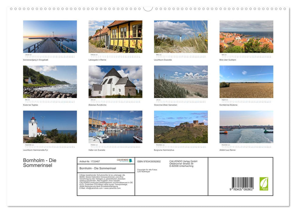 Bornholm - Die Sommerinsel (CALVENDO Premium Wandkalender 2025)