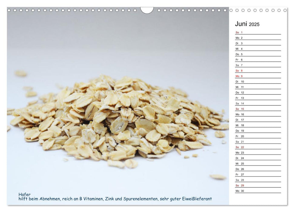 GESUNDES ESSEN Gutes für Körper und Geist! Essen Sie sich fit! (CALVENDO Wandkalender 2025)