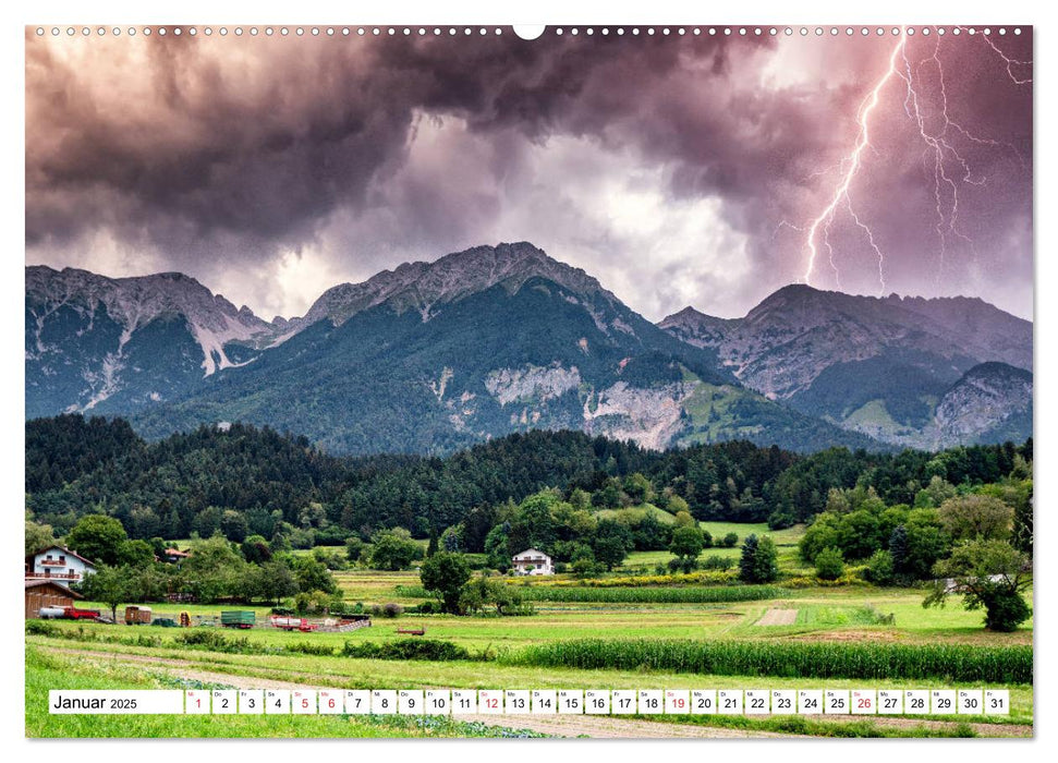 Gewitter in den Alpen (CALVENDO Premium Wandkalender 2025)