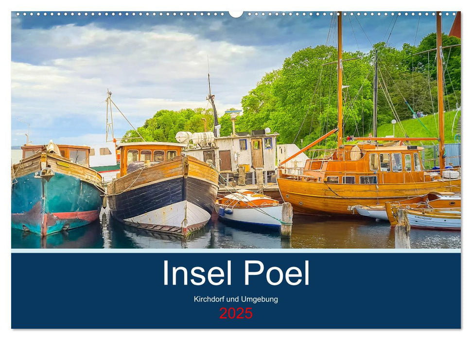 Insel Poel Kirchdorf und Umgebung (CALVENDO Wandkalender 2025)