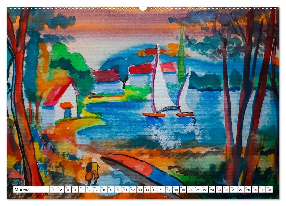 Roland Reiff Aquarelle (CALVENDO Premium Wandkalender 2025)