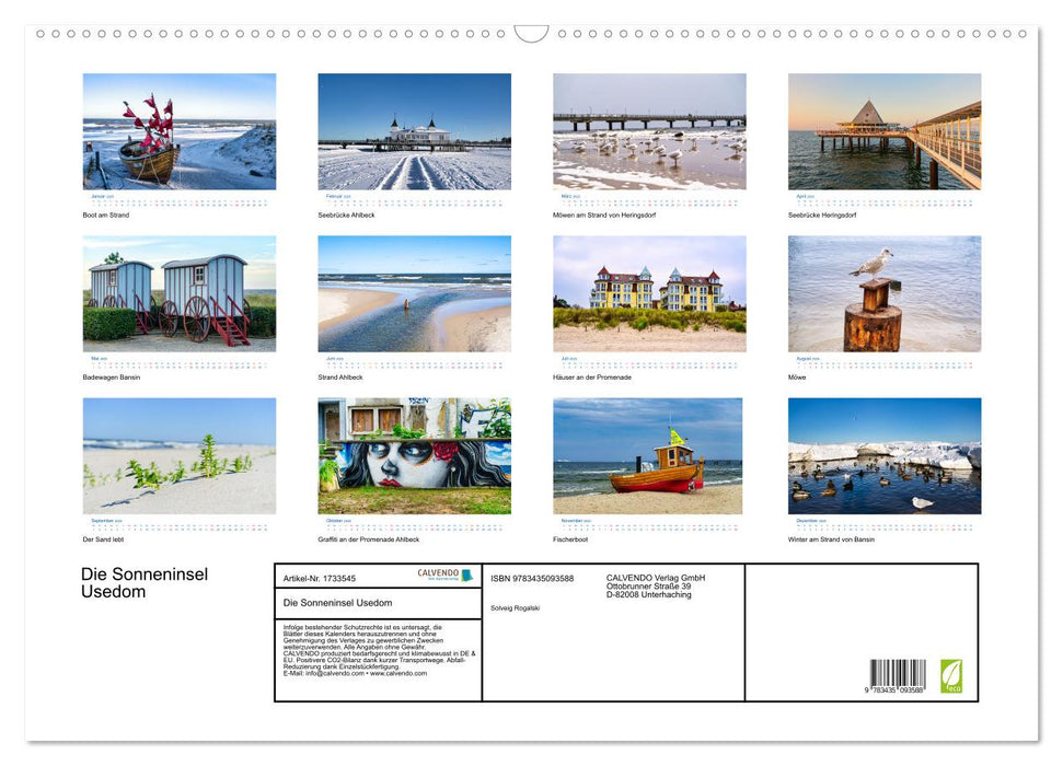 Die Sonneninsel Usedom (CALVENDO Wandkalender 2025)