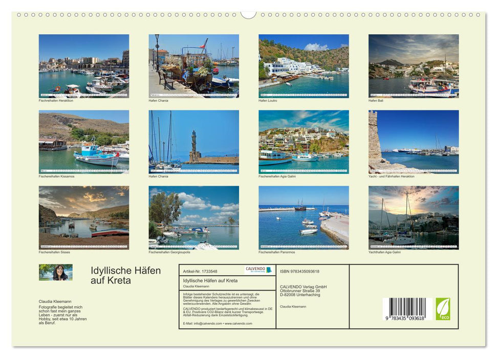 Idyllische Häfen auf Kreta (CALVENDO Premium Wandkalender 2025)