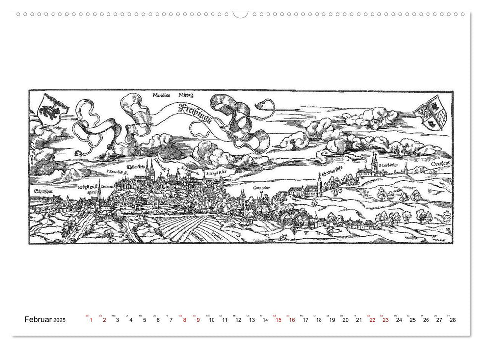 Sebastian Münster Cosmographia Deutsche Städte (1548-1592) (CALVENDO Premium Wandkalender 2025)