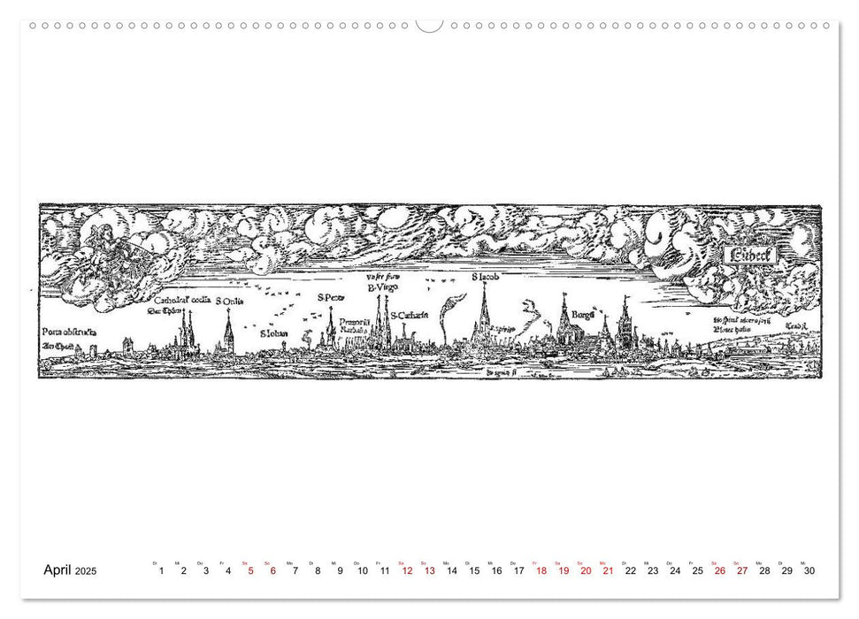 Sebastian Münster Cosmographia Deutsche Städte (1548-1592) (CALVENDO Premium Wandkalender 2025)