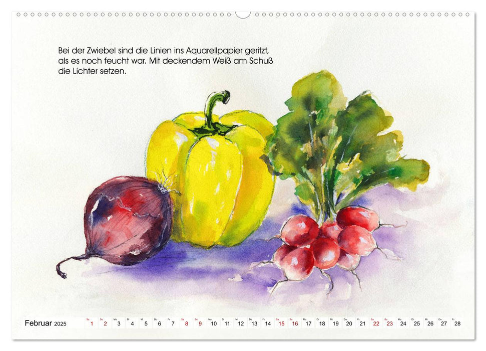 Mal mal Gouache (CALVENDO Premium Wandkalender 2025)