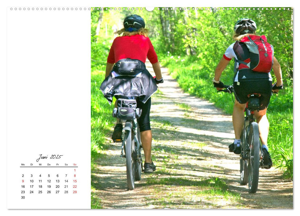 Fahrradtour. Radle dich frei und gesund! (CALVENDO Premium Wandkalender 2025)