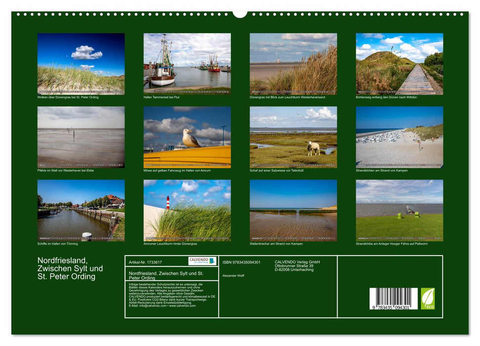 Nordfriesland, Zwischen Sylt und St. Peter Ording (CALVENDO Wandkalender 2025)