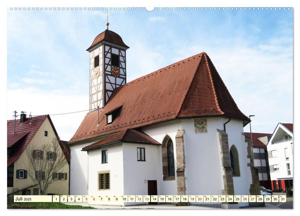 Fachwerk-Kirchen in Baden-Württemberg (CALVENDO Premium Wandkalender 2025)