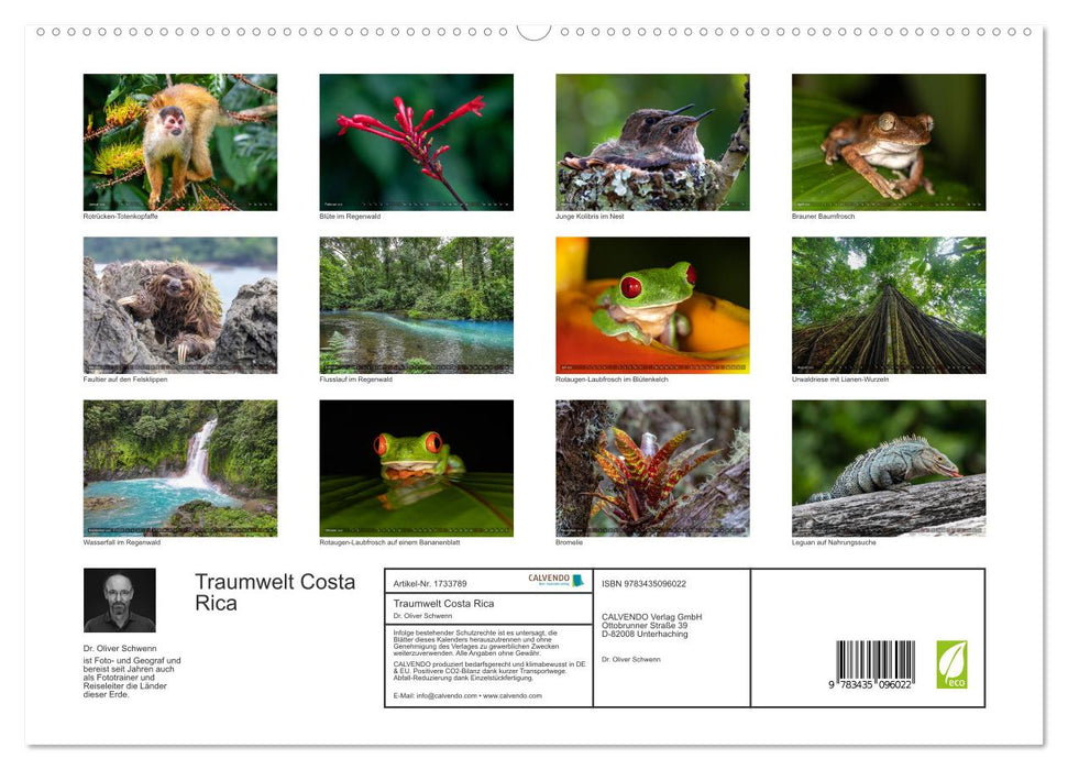 Traumwelt Costa Rica (CALVENDO Premium Wandkalender 2025)