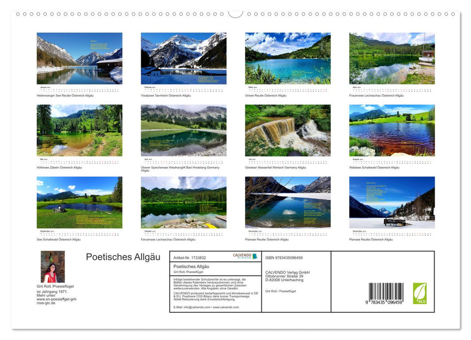 Poetisches Allgäu (CALVENDO Premium Wandkalender 2025)