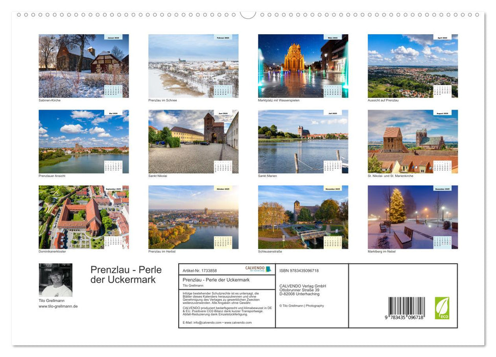 Prenzlau - Perle der Uckermark (CALVENDO Premium Wandkalender 2025)