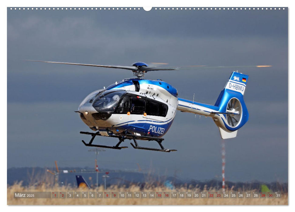 Helikopter in der Luft 2.0 (CALVENDO Premium Wandkalender 2025)