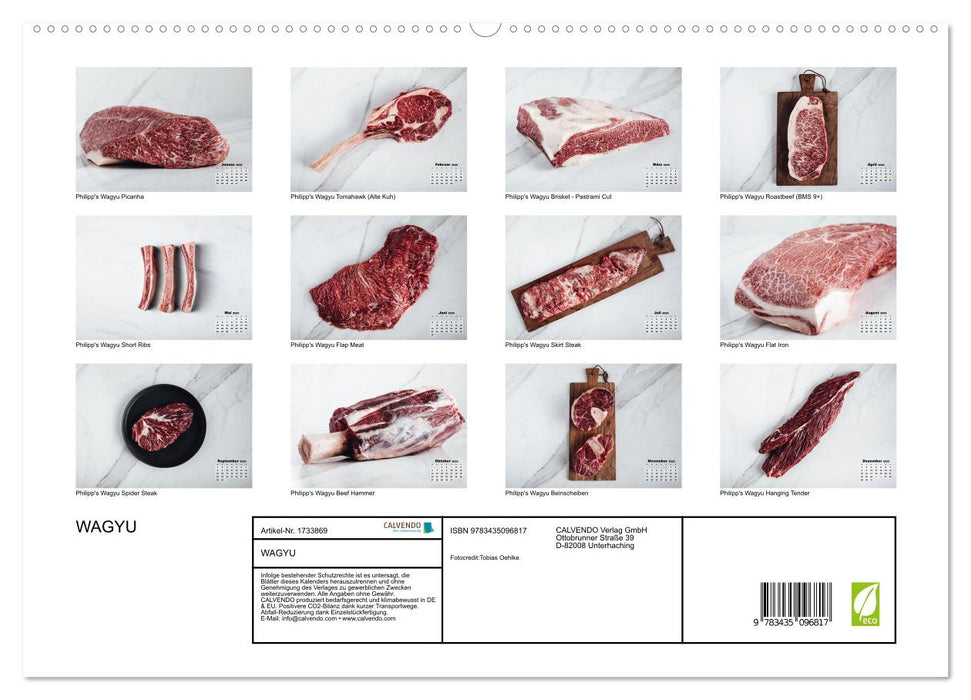 WAGYU (CALVENDO Wandkalender 2025)