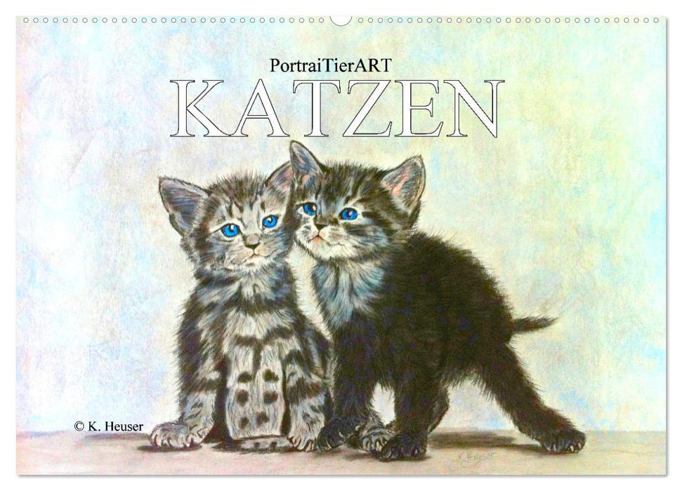 PortraiTierART KATZEN (CALVENDO Wandkalender 2025)