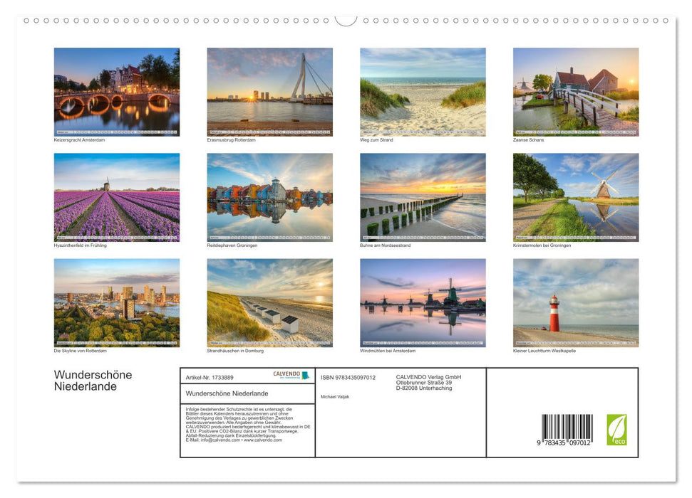 Wunderschöne Niederlande (CALVENDO Premium Wandkalender 2025)