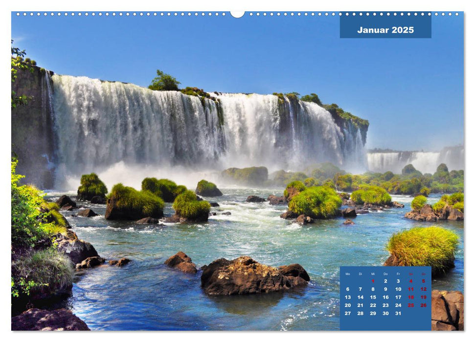 Erlebe mit mir die Wasserfälle von Iguazu (CALVENDO Premium Wandkalender 2025)