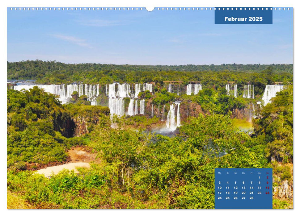 Erlebe mit mir die Wasserfälle von Iguazu (CALVENDO Premium Wandkalender 2025)