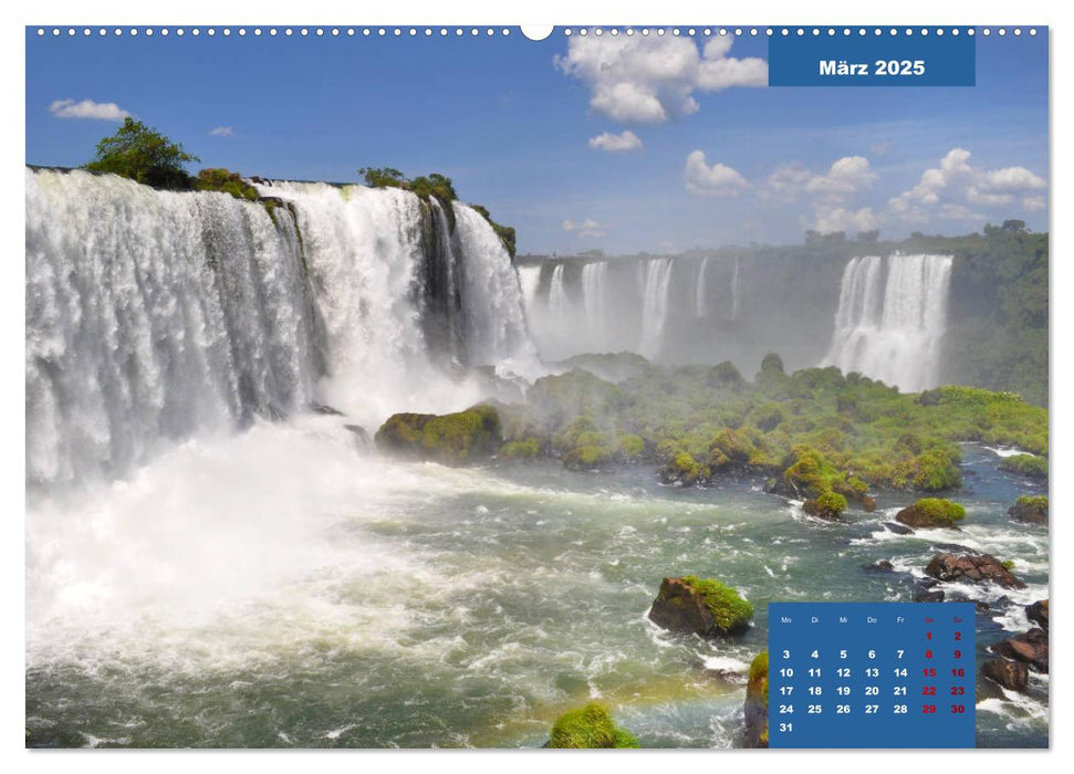 Erlebe mit mir die Wasserfälle von Iguazu (CALVENDO Premium Wandkalender 2025)