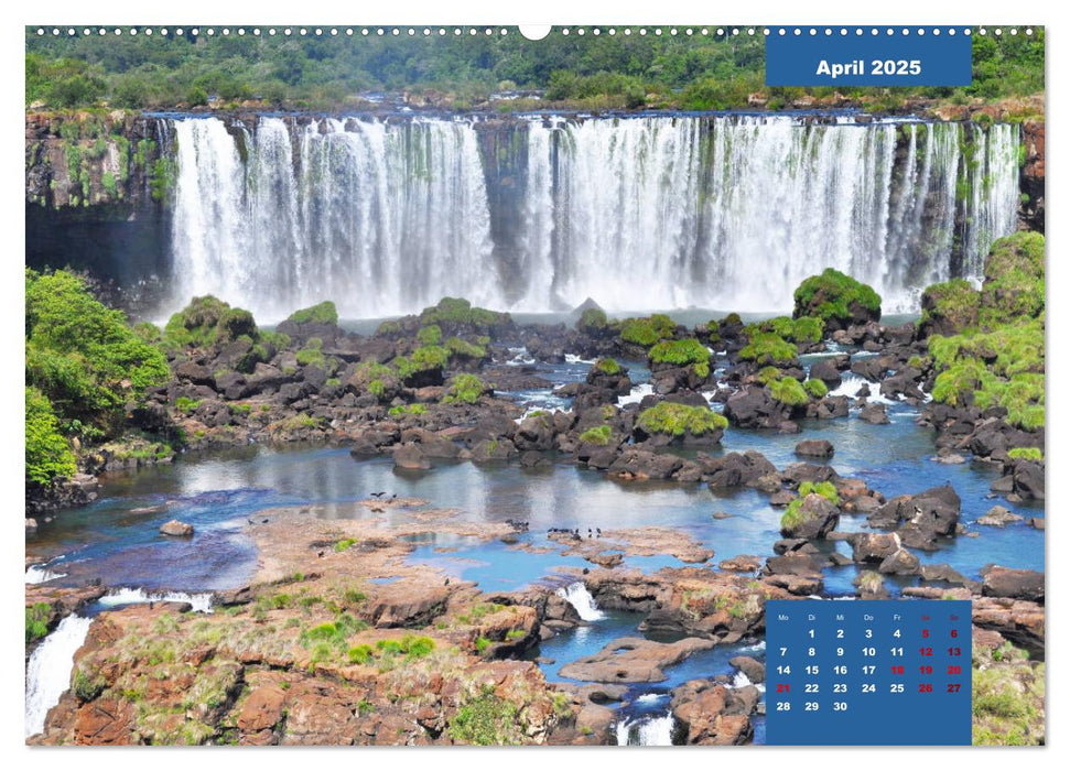 Erlebe mit mir die Wasserfälle von Iguazu (CALVENDO Premium Wandkalender 2025)