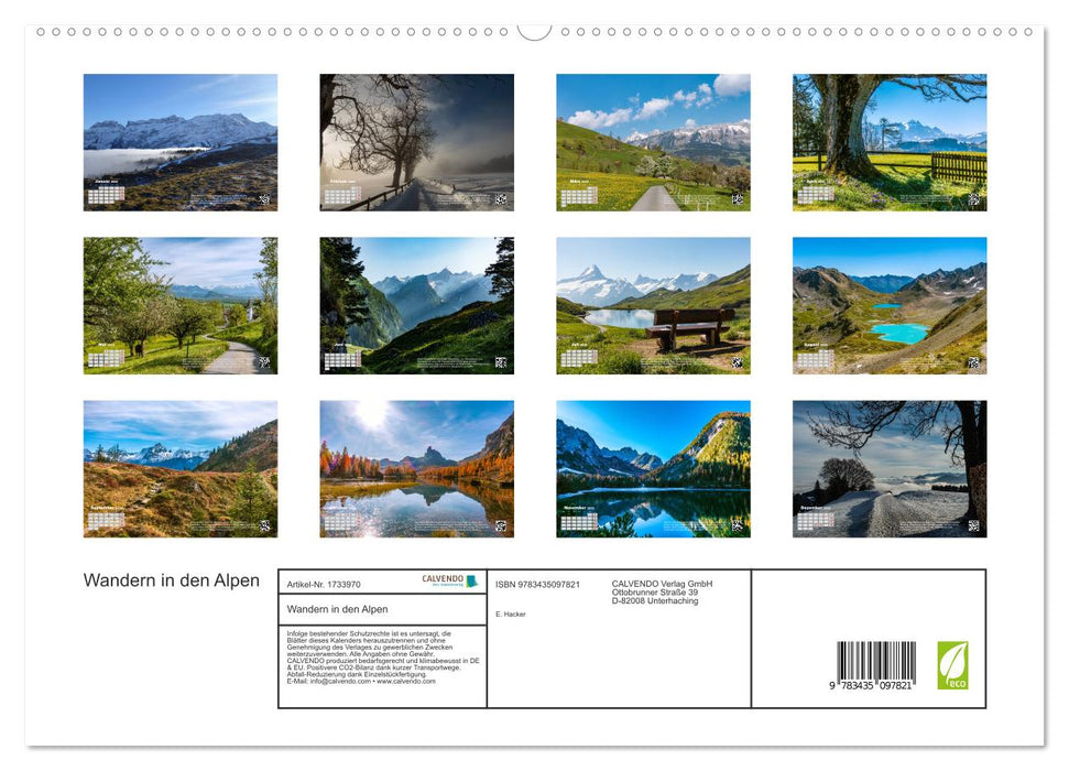 Wandern in den Alpen (CALVENDO Premium Wandkalender 2025)