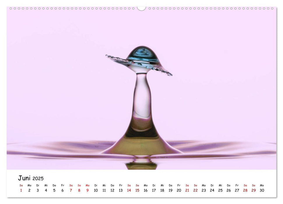 Wassertropfen - Kunstwerke der Natur (CALVENDO Premium Wandkalender 2025)