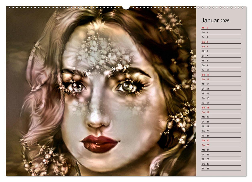 Psychedelische Portraits (CALVENDO Premium Wandkalender 2025)